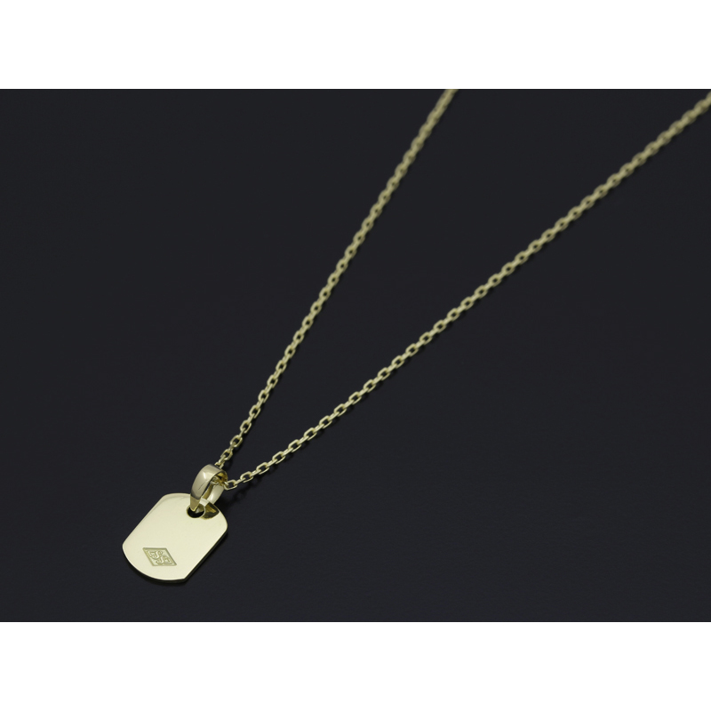Small Charm Necklace - Tag - K18Yellow Gold