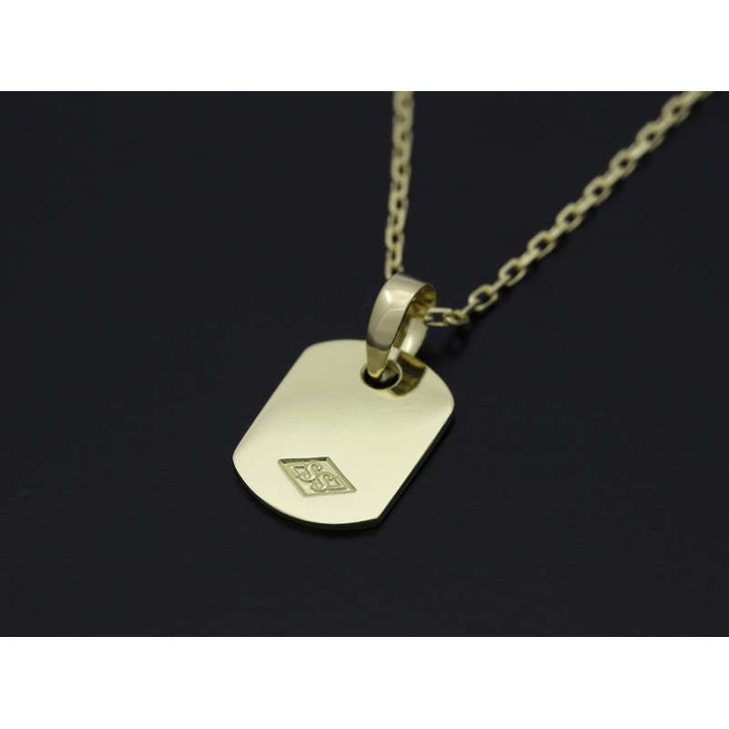 Small Charm Necklace - Tag - K18Yellow Gold