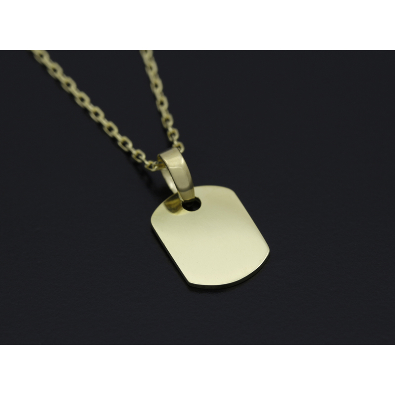 Small Charm Necklace - Tag - K18Yellow Gold