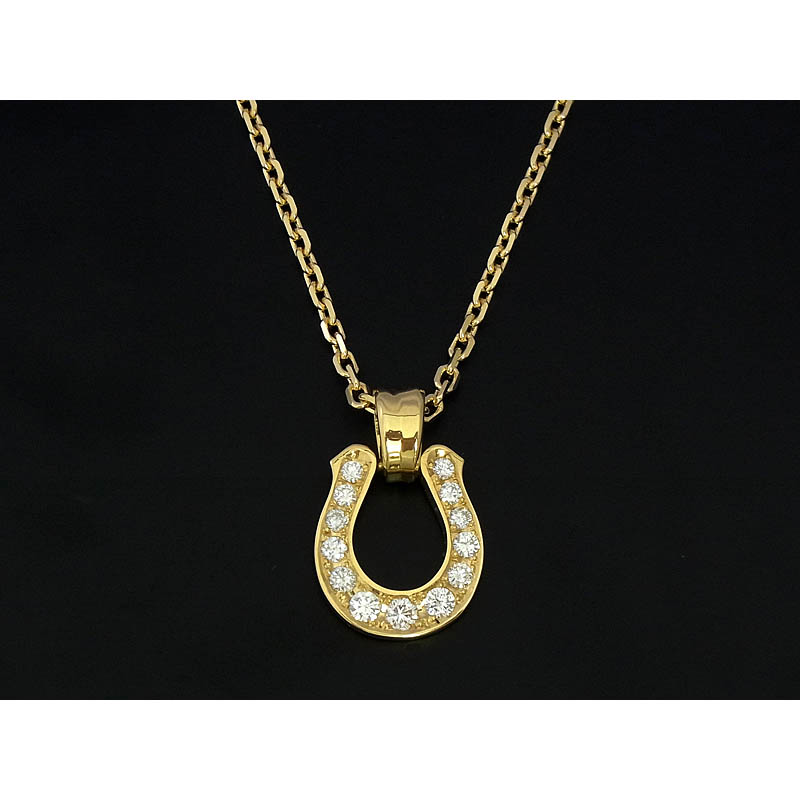 Horseshoe XL Pendant - K18Yellow Gold w/Diamond