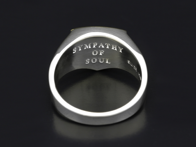 Signet Ring - Triangle - Silver×K18 Yellow Gold