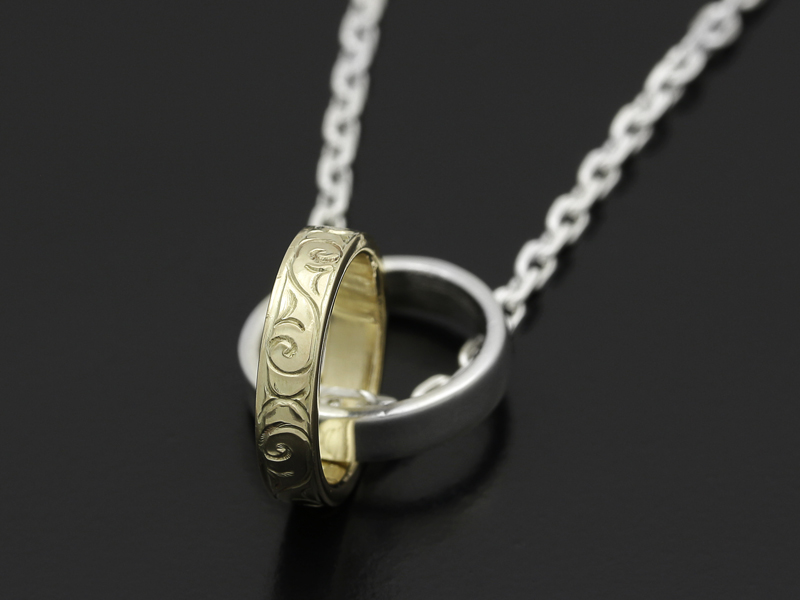Eternal Carving Ring Necklace