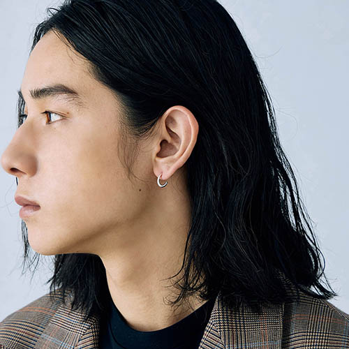 メンズアクセサリー ピアス グラデーション シルバー 