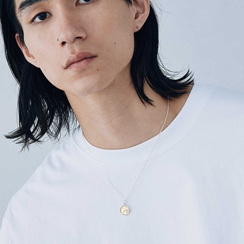 メンズアクセサリー ネックレス シンパシーオブソウル コイン シルバー 
