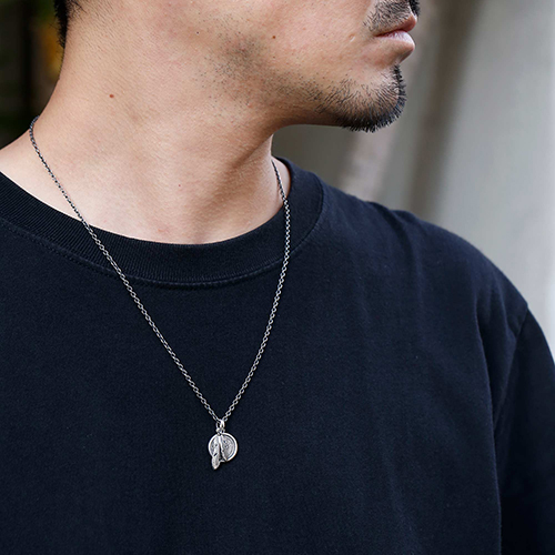 メンズアクセサリー ネックレス ペンダント シルバー オキシダイズ 