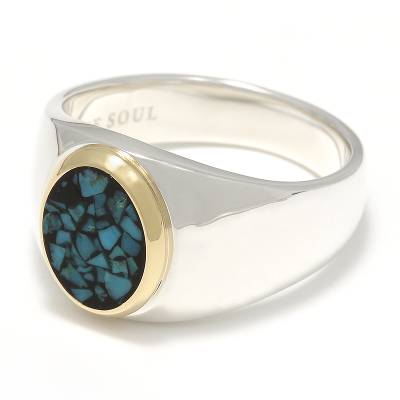 Oval Signature Inlay Ring