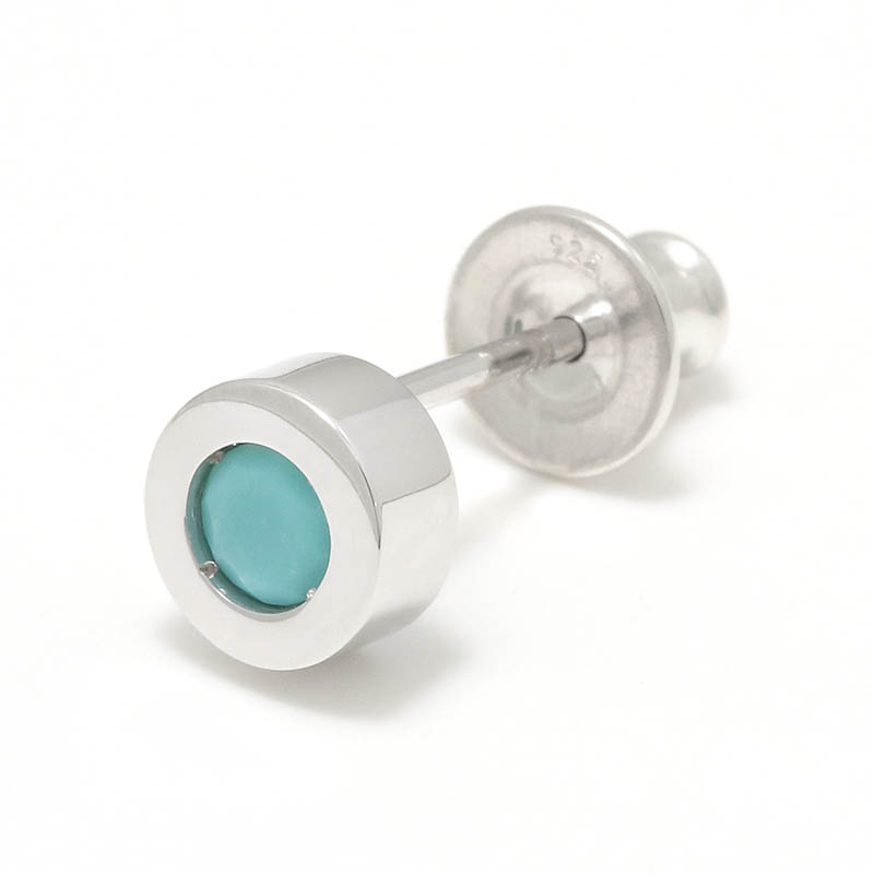 Shine Pierce - Silver w/Turquoise