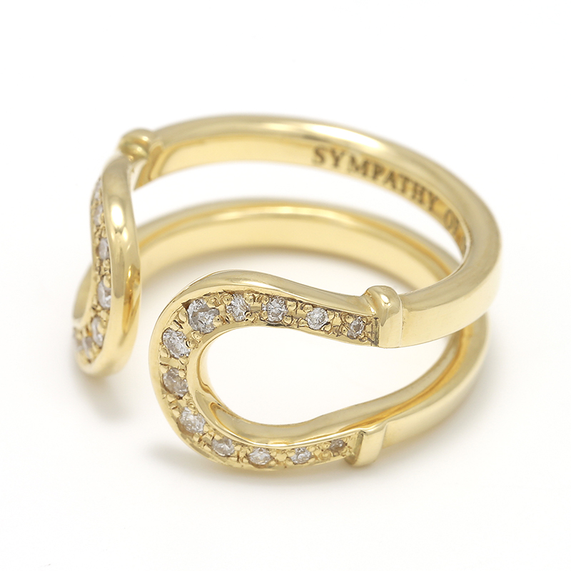 Small Signature Ring - K18Yellow Gold