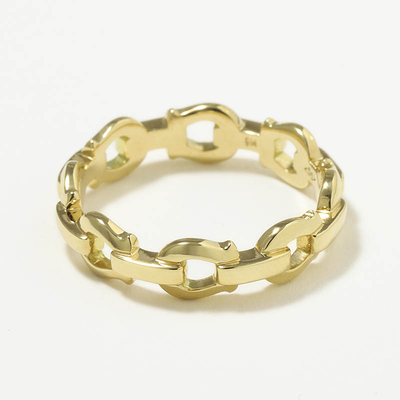 Horseshoe Link Ring - K18Yellow Gold