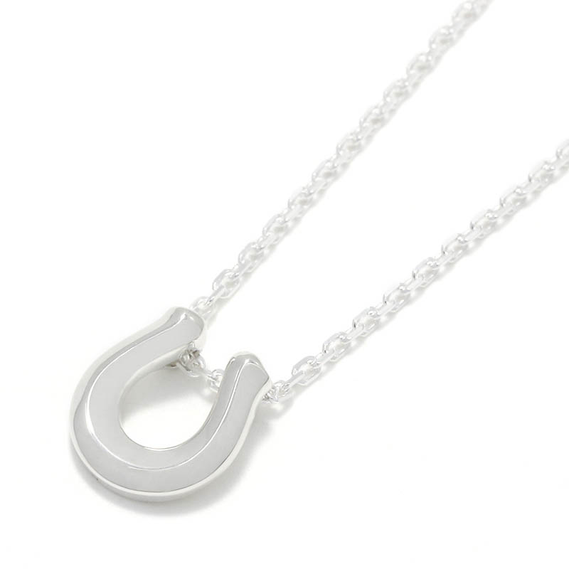 Ridge Horseshoe Necklace - Silver