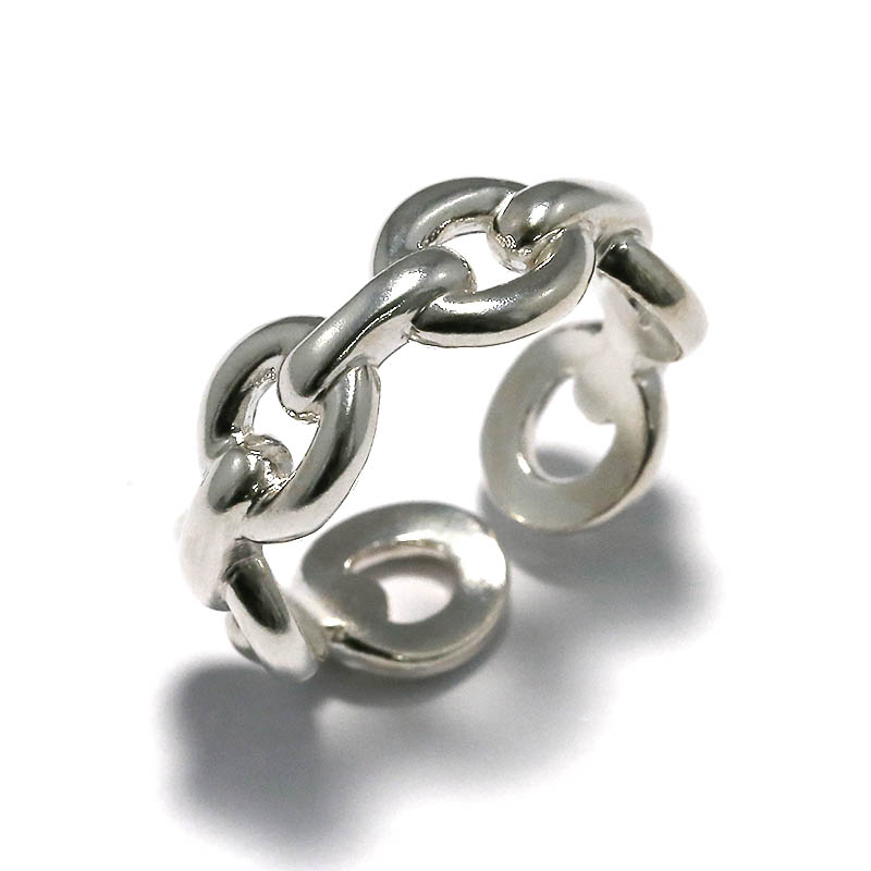 JUST GOOD Chain Ring - Silver