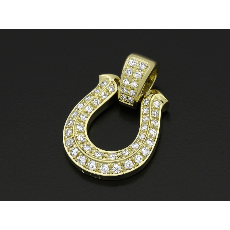 Horseshoe XL Pendant Premium - K18Yellow Gold w/Diamond