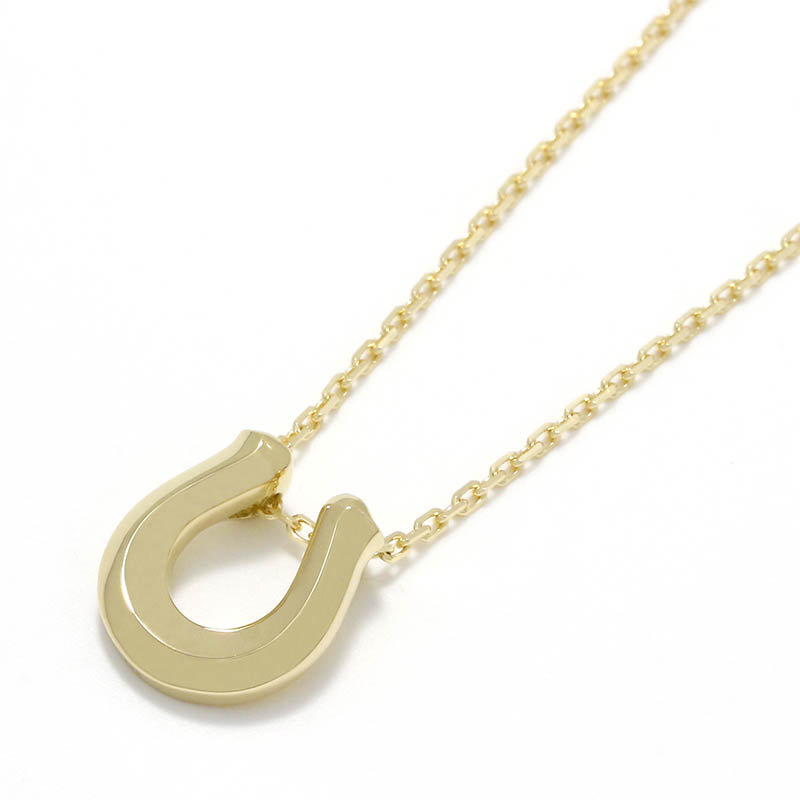 Ridge Horseshoe Necklace - K18Yellow Gold