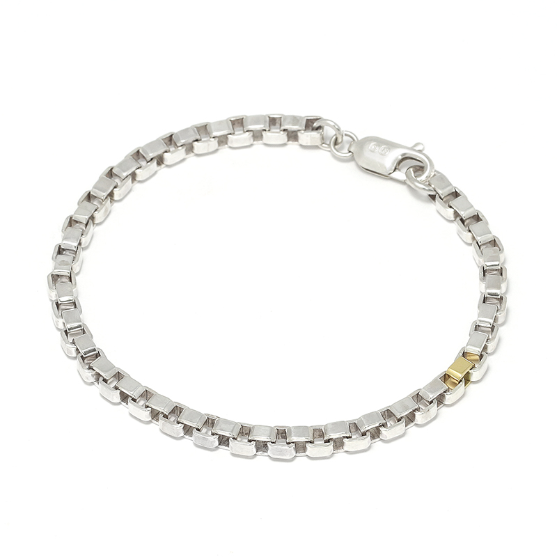 S.O.S fp恵比寿本店、WEB限定 Silver Venetian Chain Bracelet w/1pcs 18K