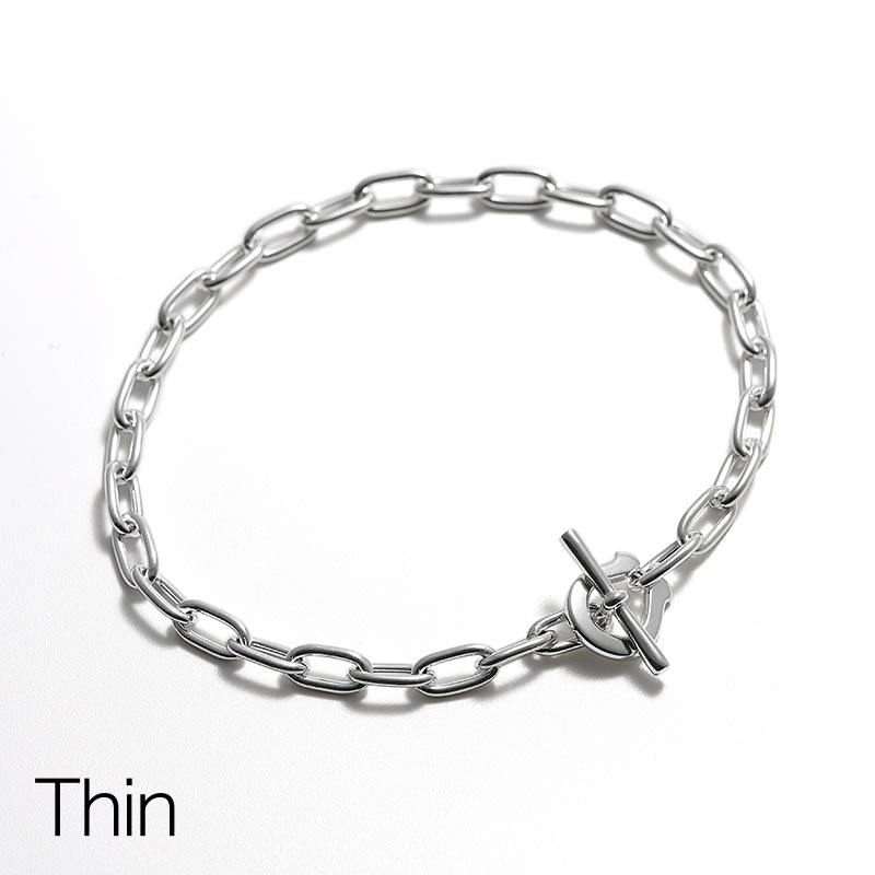 Thin Horseshoe Toggle Bracelet - Long Link