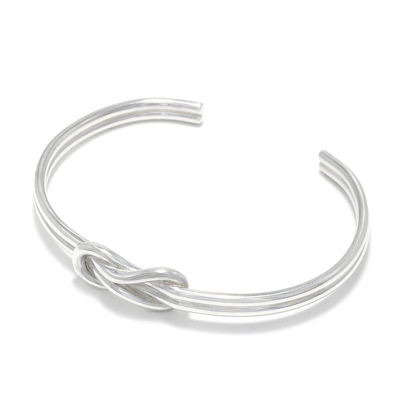 Eternal Knot Bangle - Silver