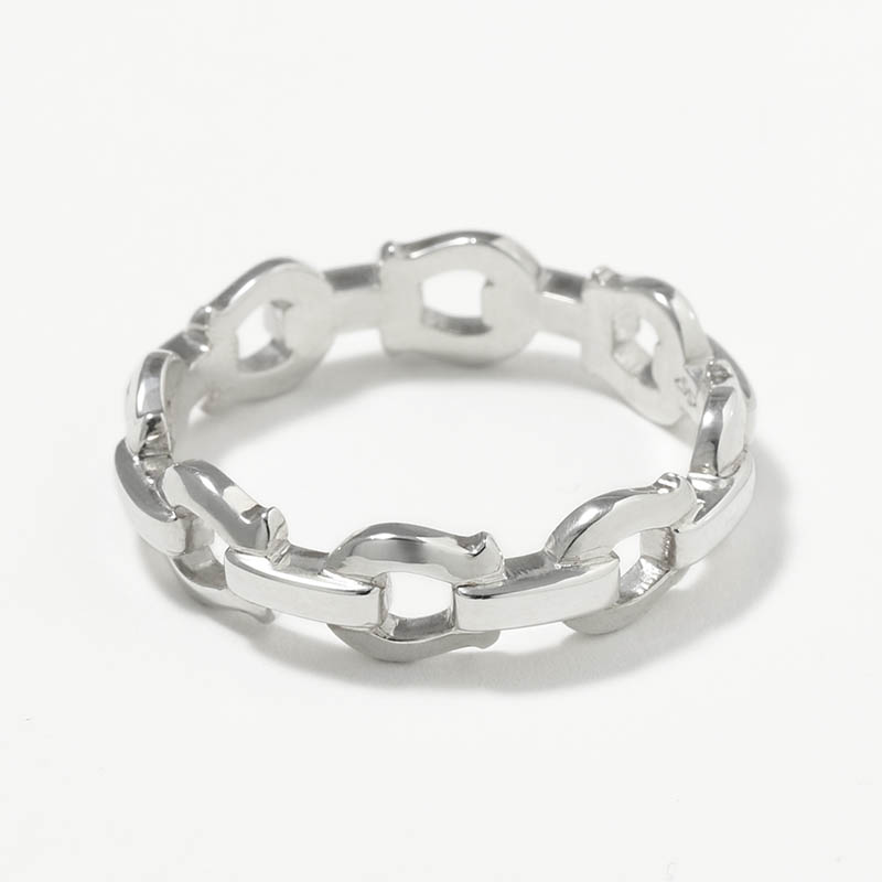 Horseshoe Link Ring - Silver