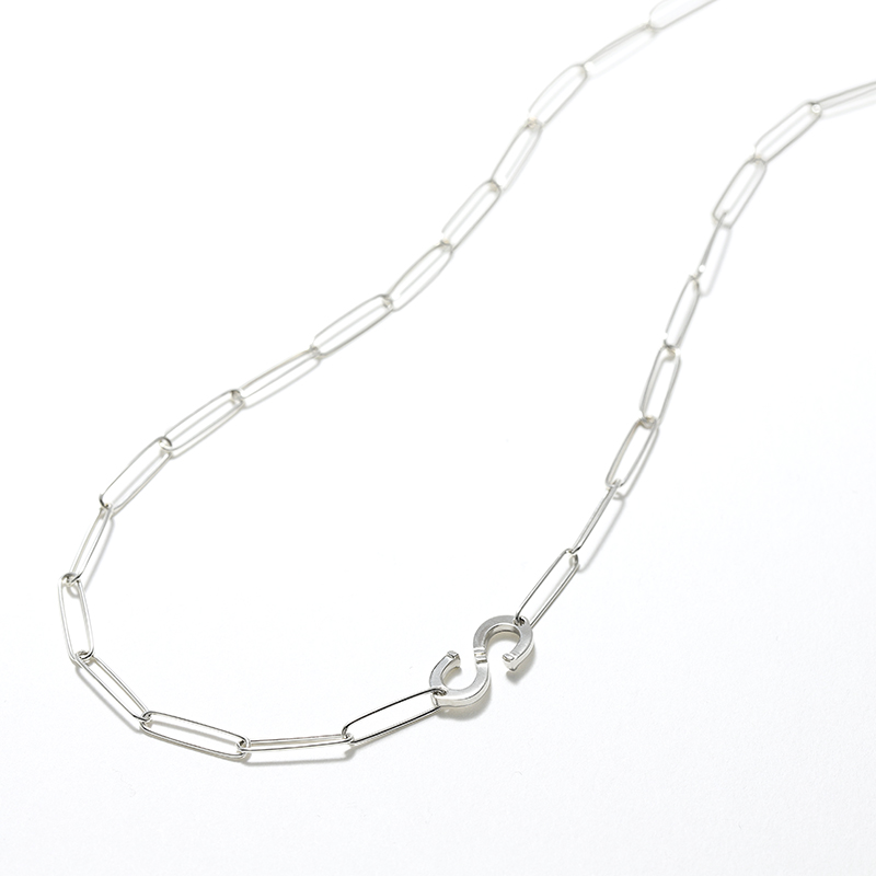 Horseshoe “S” Chain Necklace - Silver