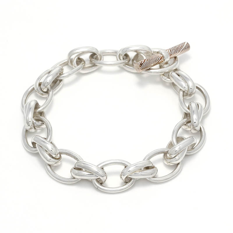 Lg. W Ring Bracelet / MOKUME T-Bar