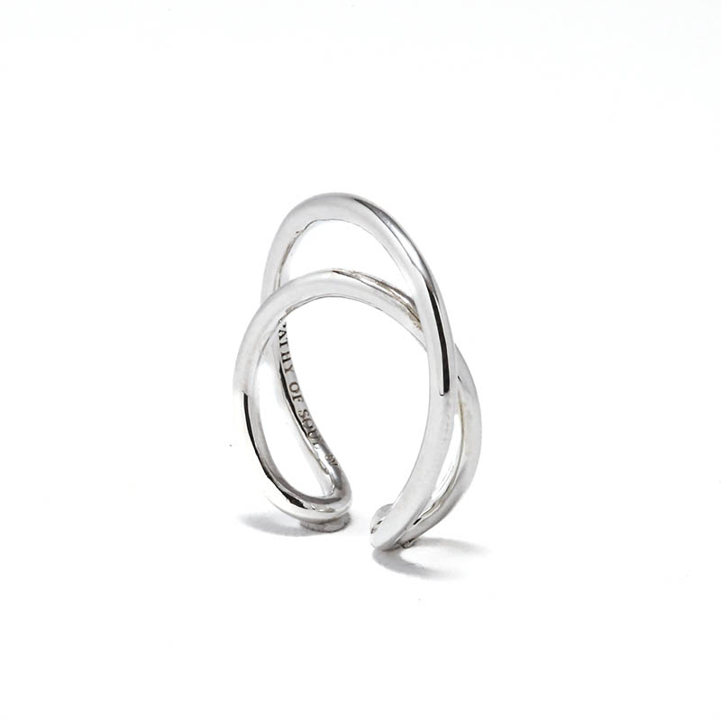 Circle Cross Ring - Silver