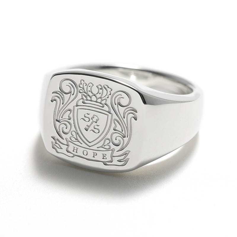 ラージシグネットリング - プラチナ