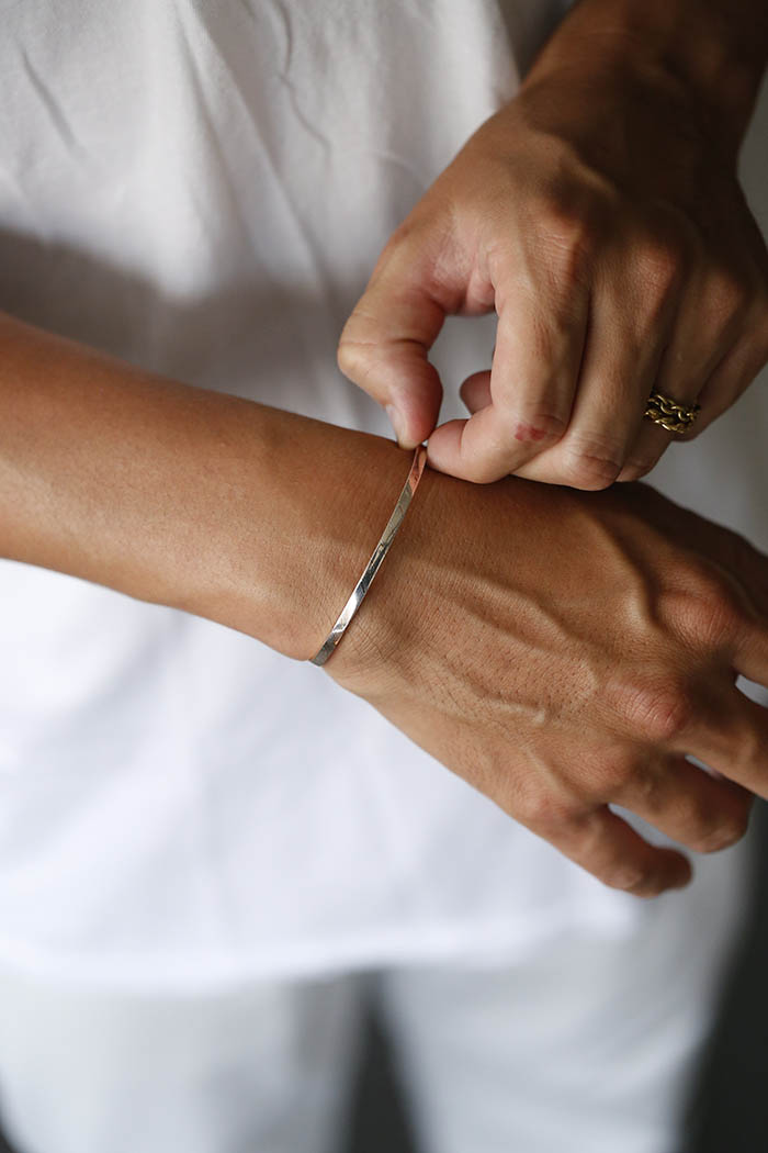 NO.3  MOKUME Narrow Flat Cuff