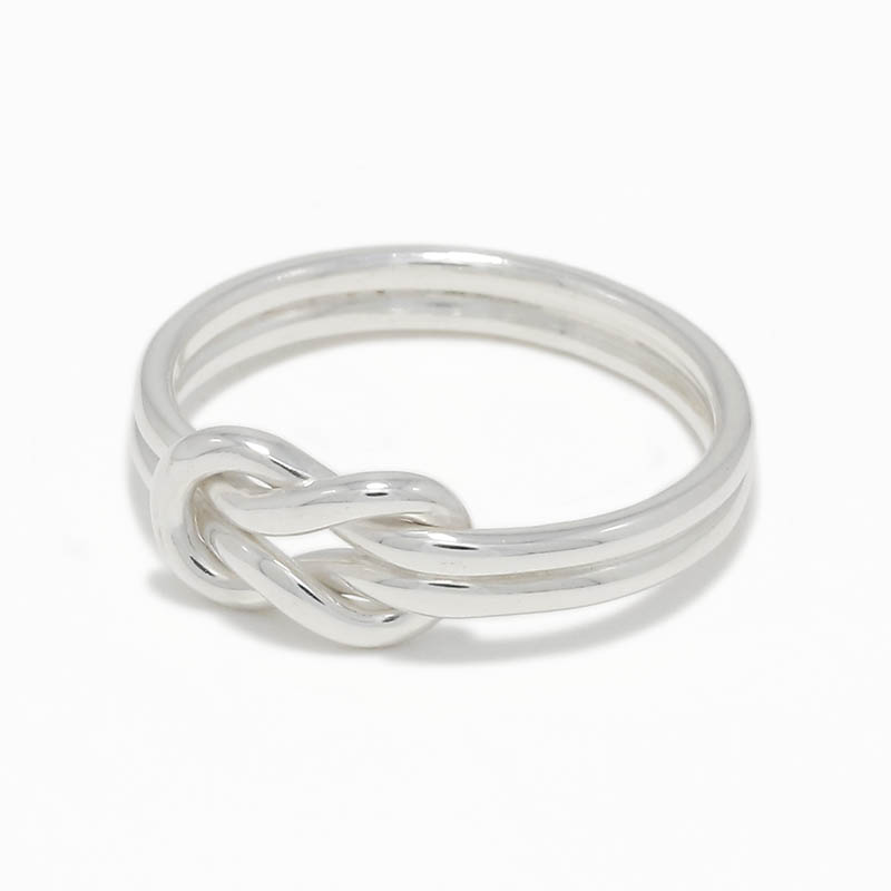 Small Eternal Knot Rimg - All Silver