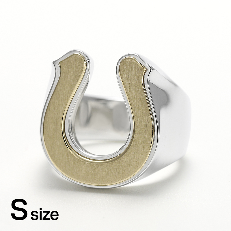 Small Horseshoe Ring - Silver×K18Yellow Gold