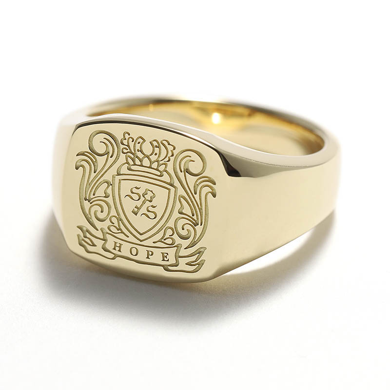 Large Signet Ring - K18Yellow Gold