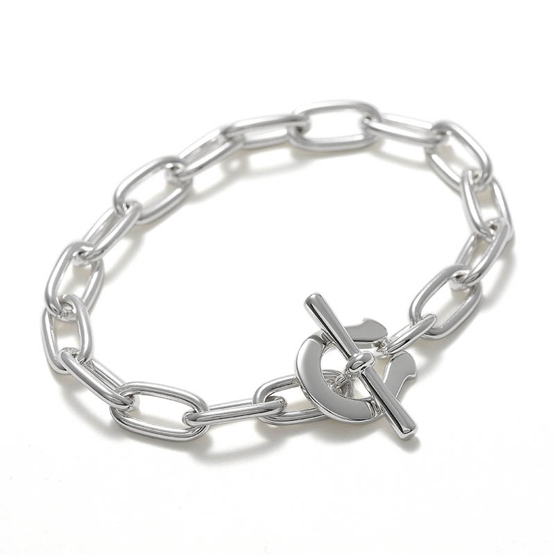 Thick Horseshoe Toggle Bracelet - Long Link