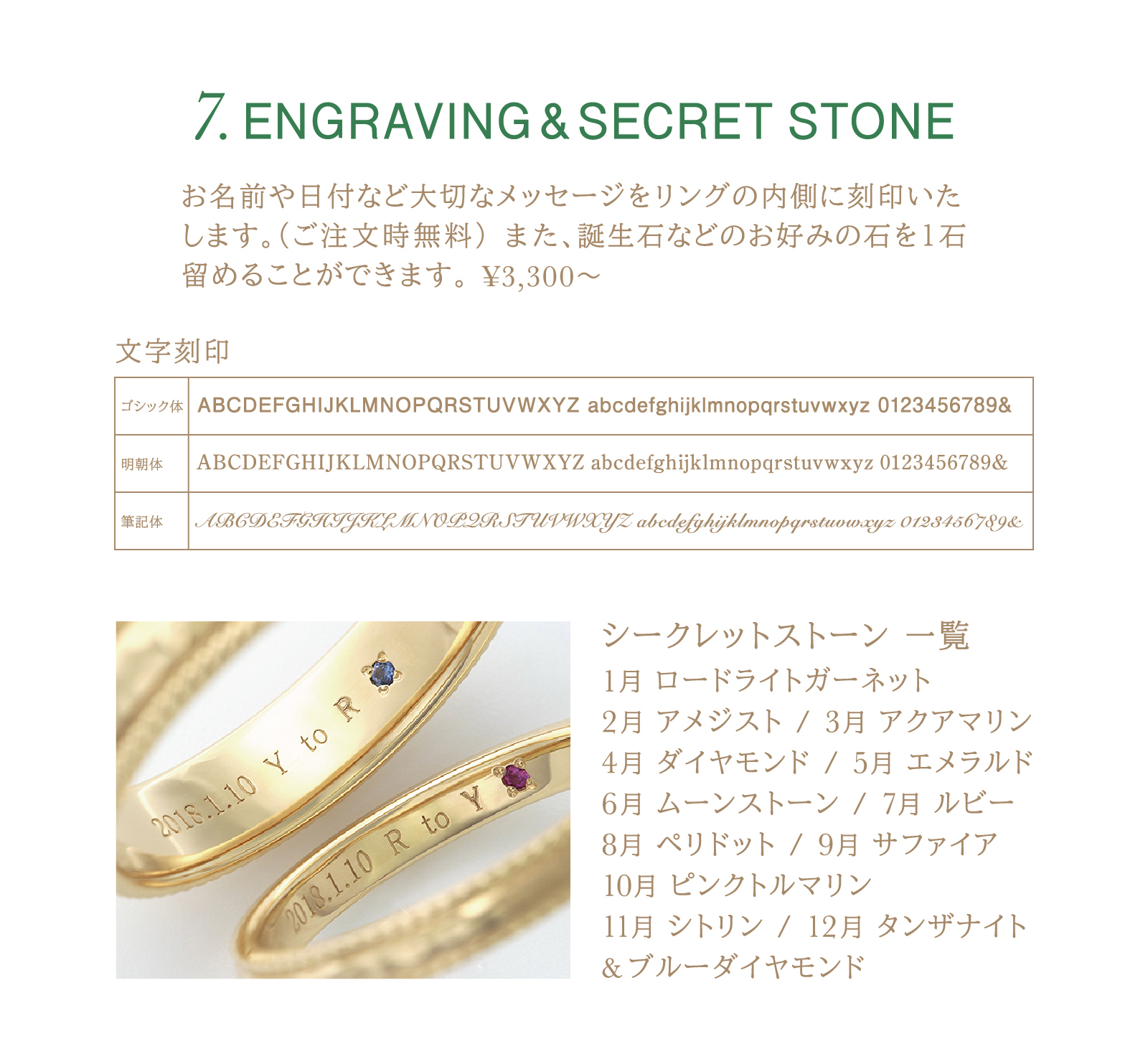7.ENGRAVING & SECRET STONE