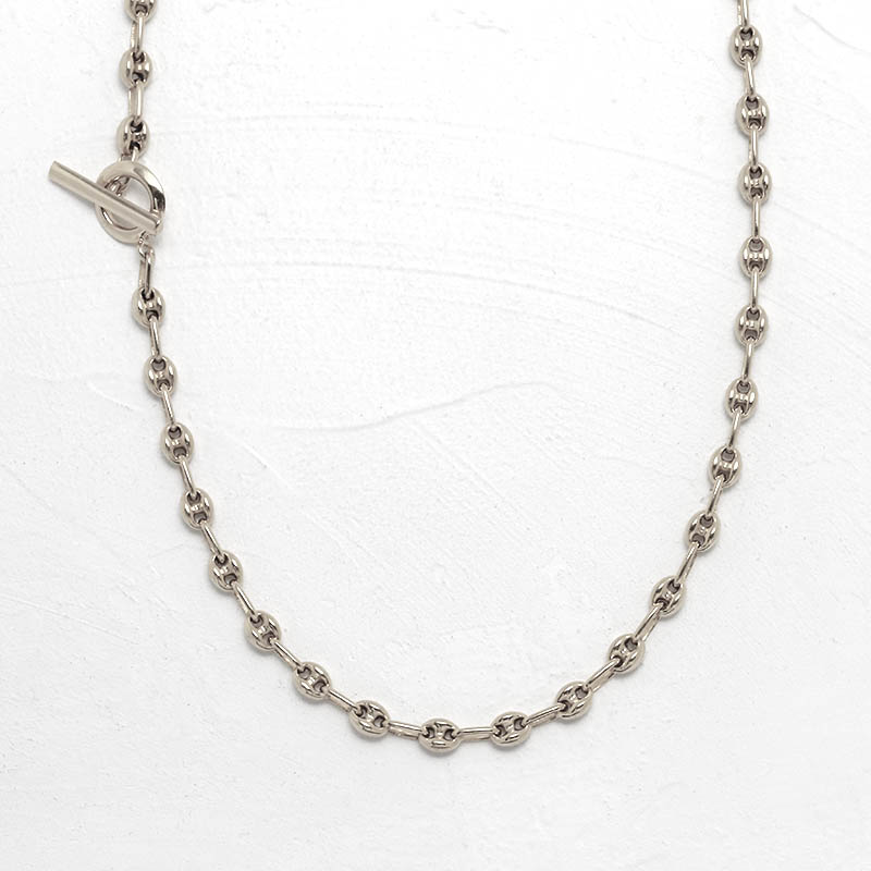 Gu Chain T-Bar Necklace - Silver\r\n※姉妹店サイトへ移動します