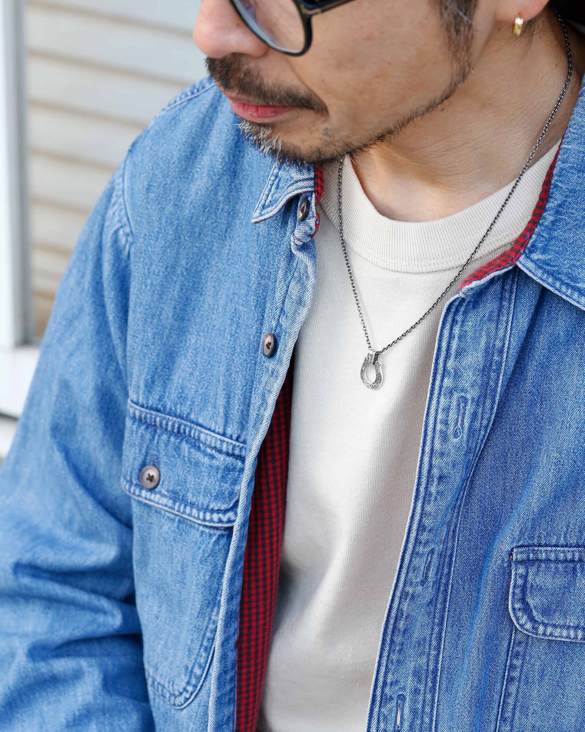 S.O.S☆B.C.コインネックレス オキシダイズドシルバー×ブラス S.O.S☆B.C.コインネックレス オキシダイズドシルバー×ブラス