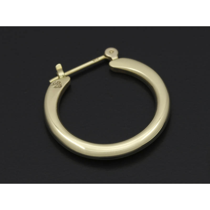 プレーンフープピアス - K10イエローゴールド