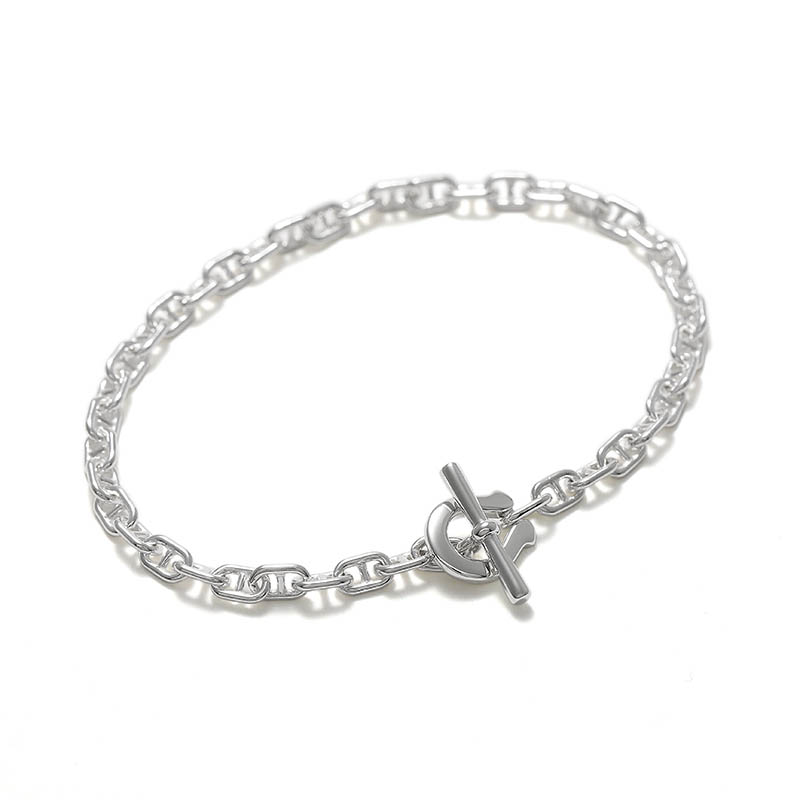 Thin Horseshoe Toggle Bracelet - Anchor