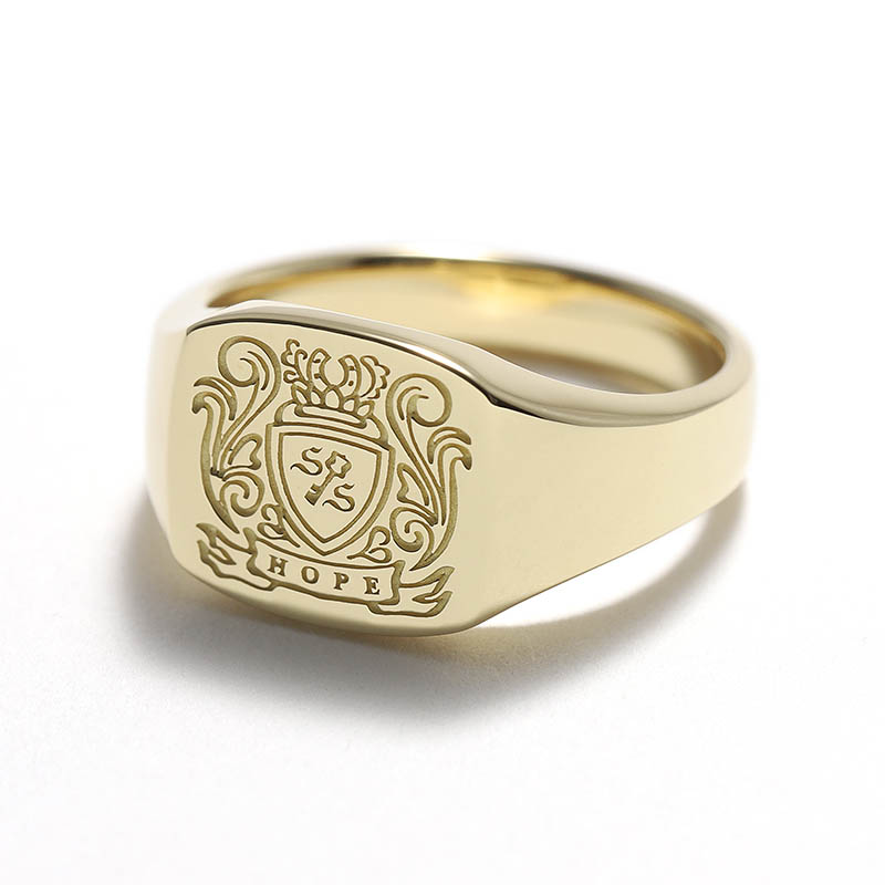 Medium Signet Ring - K18Yellow Gold