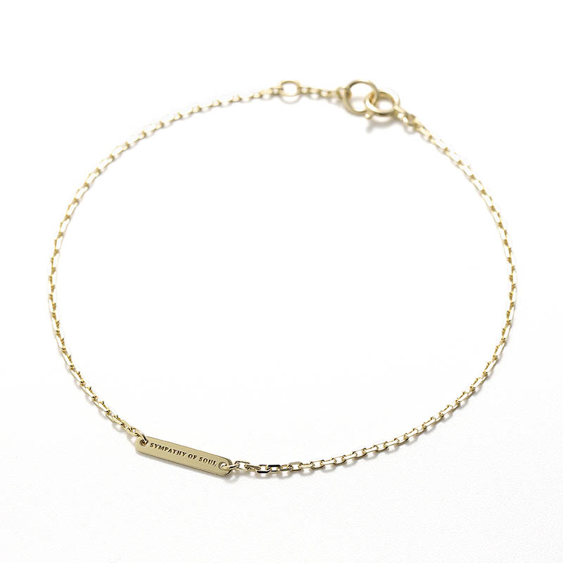 ロゴプレートブレスレット - スクエア