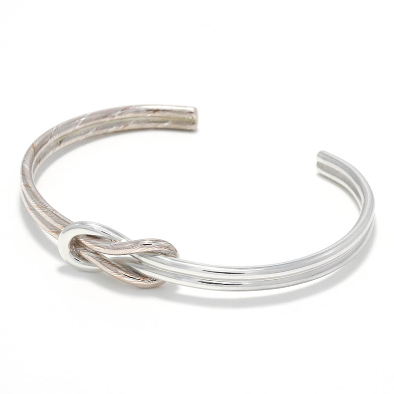 エターナルノットバングルモクメ×シルバー