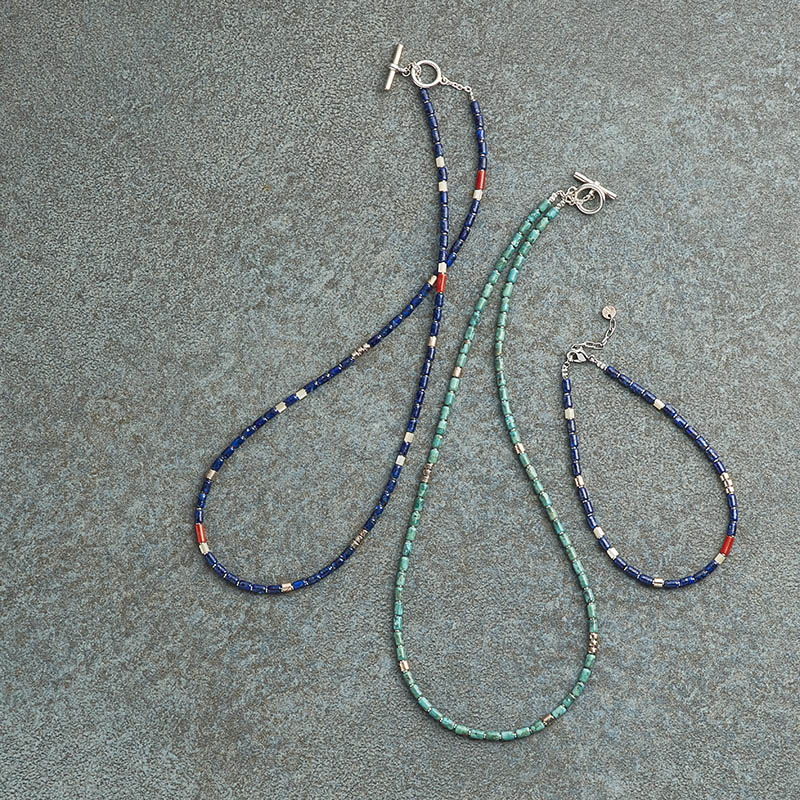 Tube Beads Necklace / Lapislazuli（チューブビーズネックレス / ラピスラズリ）　Suman  Dhakhwa（スーマンダックワ）