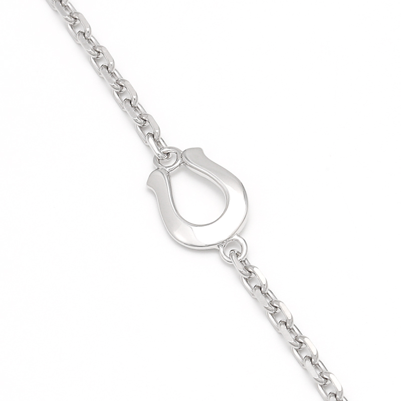 Horseshoe Amulet Chain Anklet - Silver
