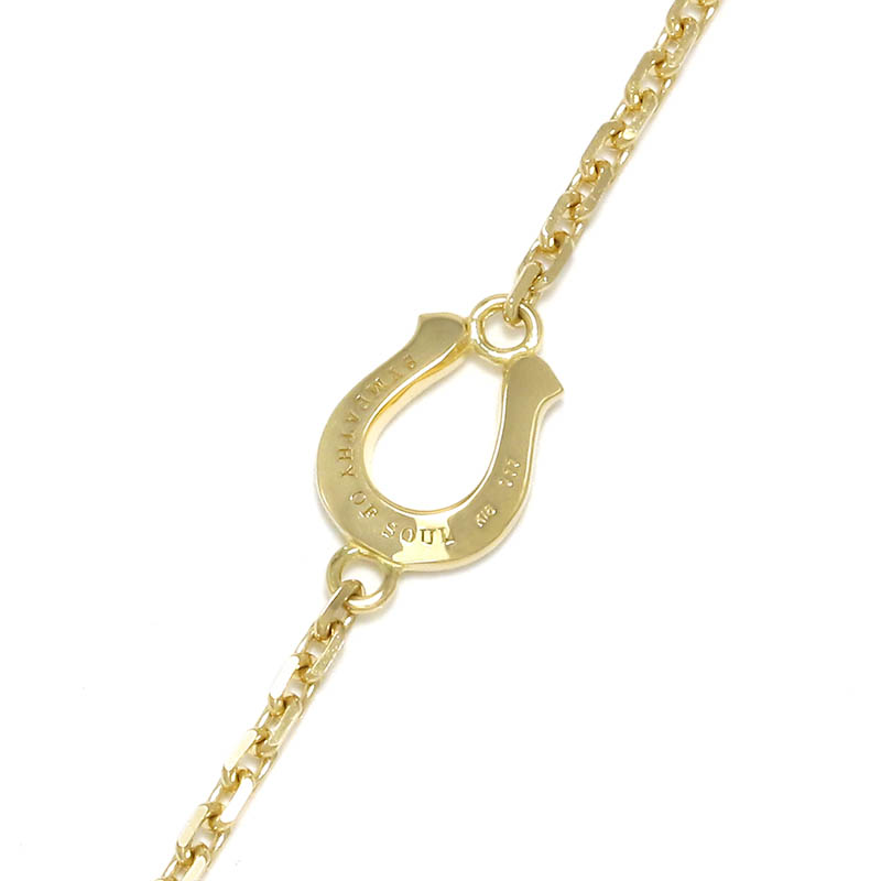 Horseshoe Amulet Chain Anklet - K18Yellow Gold w/Diamond