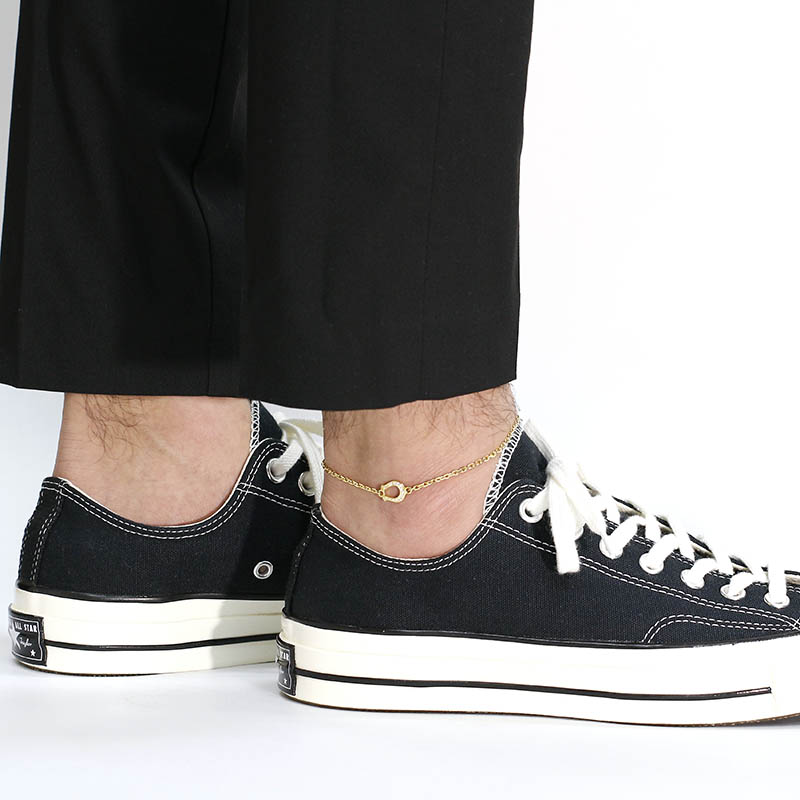 Horseshoe Amulet Chain Anklet - K18Yellow Gold w/Diamond