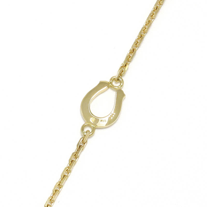 Small Horseshoe Chain Anklet - K18Yellow Gold w/Diamond