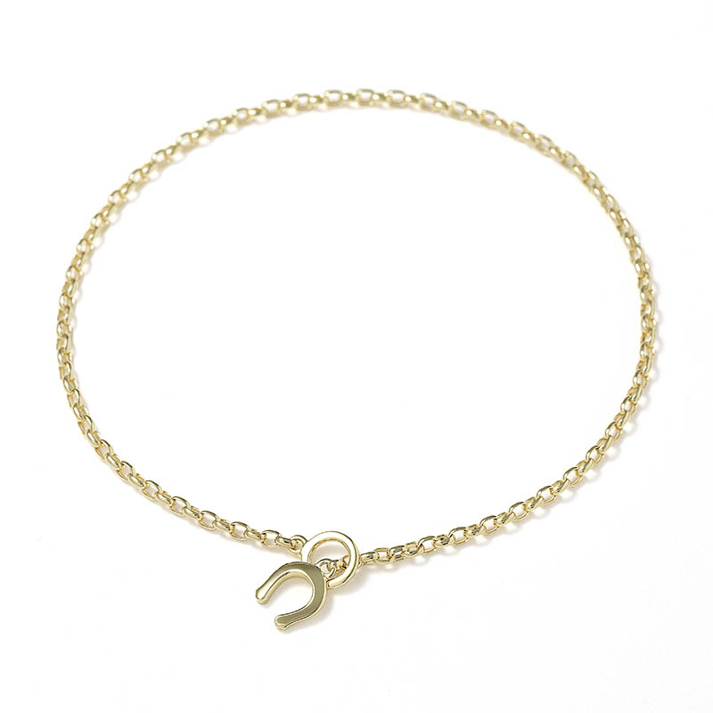 Smooth Chain Anklet - K18Yellow Gold