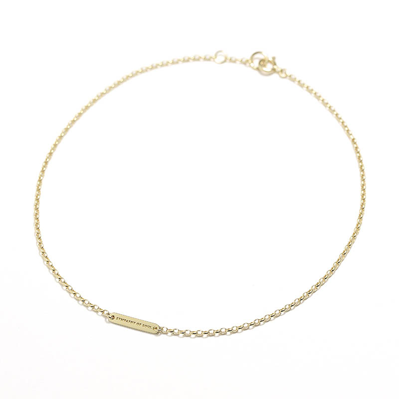 SYMPATHY OF SOUL（シンパシーオブソウル） Logo Plate Anklet - Oval