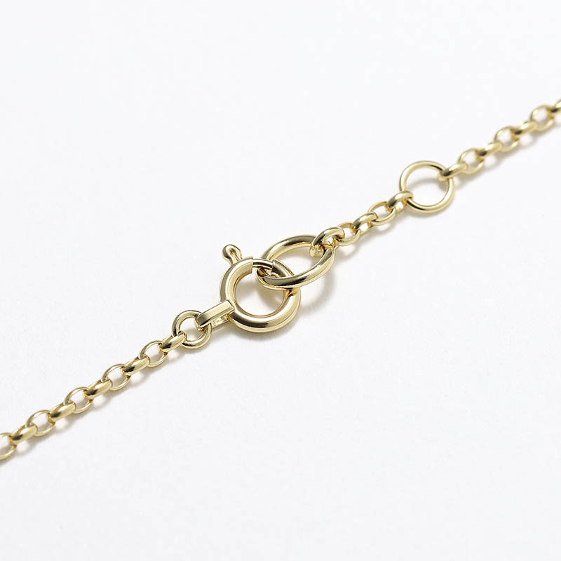 Logo Plate Anklet - Oval - K18Yellow Gold