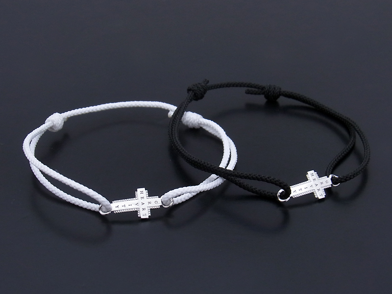Gravity Cross Cord Bracelet & Anklet - K18WG
