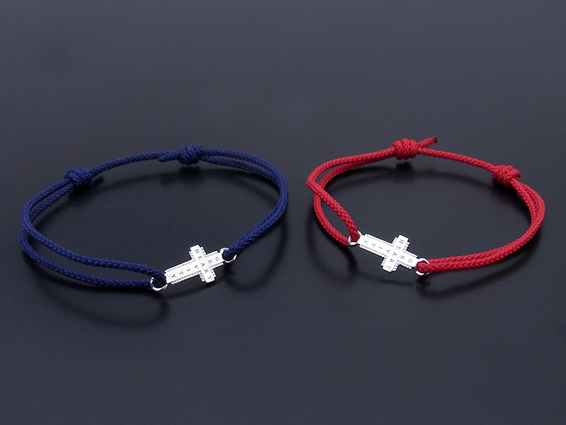 Gravity Cross Cord Bracelet & Anklet - K18WG