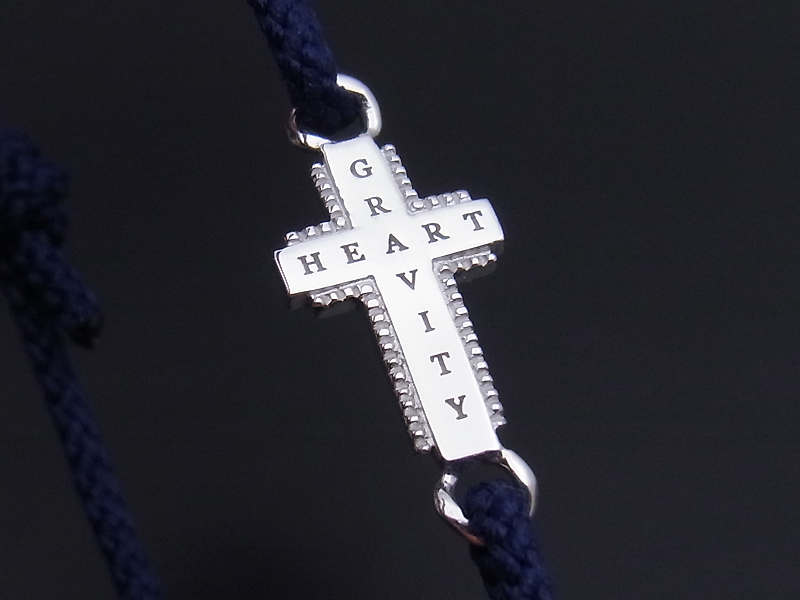 Gravity Cross Cord Bracelet & Anklet - K18WG
