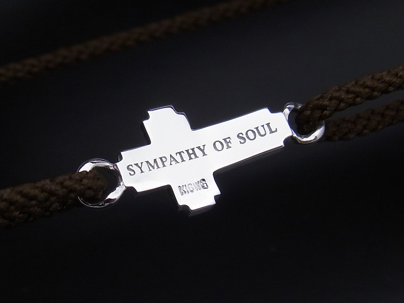 Gravity Cross Cord Bracelet & Anklet - K18WG